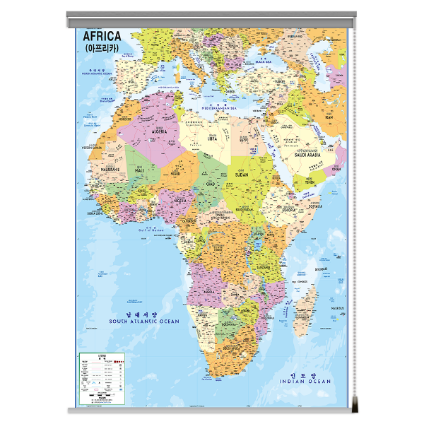 아프리카지도 소size 롤스크린형 78cmx110cm