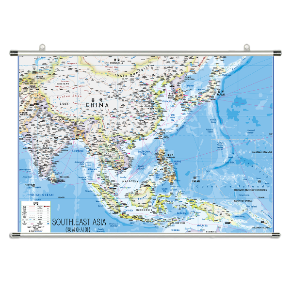 동남아시아지도 중size 족자형 150cmx110cm