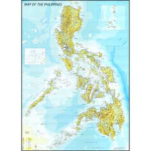 필리핀 지도 - 코팅형 