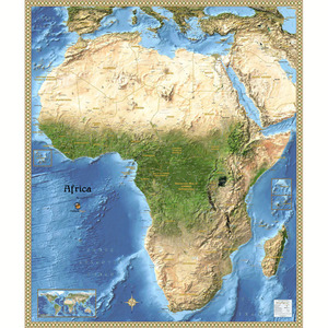 아프리카위성지도 코팅형 110cm x 78cm